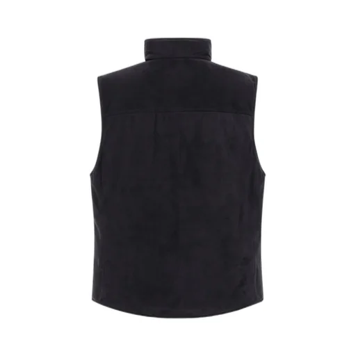 High-Neck Leather Vest