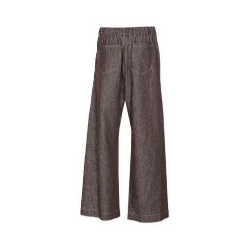 Drawstring Straight-Leg Trousers