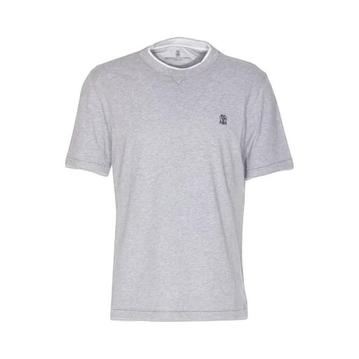 Logo Embroidered Layered T-Shirt