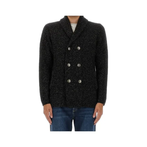 Long-Sleeved Double-Breasted Cardigan