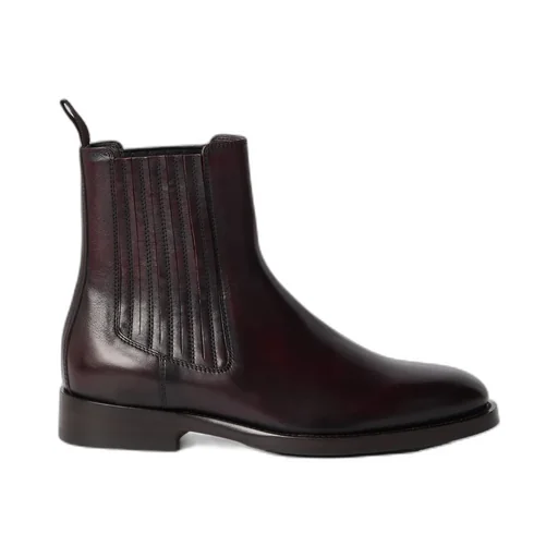Burnished Leather Chelsea Boots