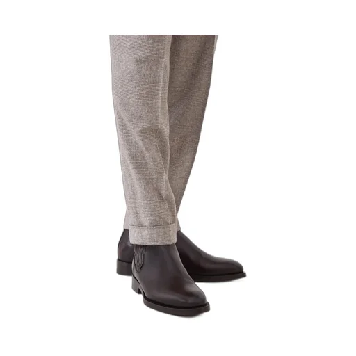 Burnished Leather Chelsea Boots