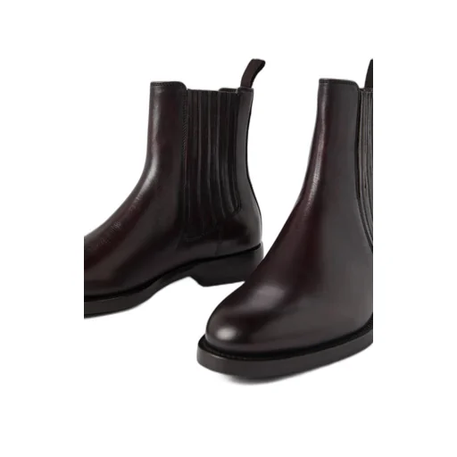 Burnished Leather Chelsea Boots
