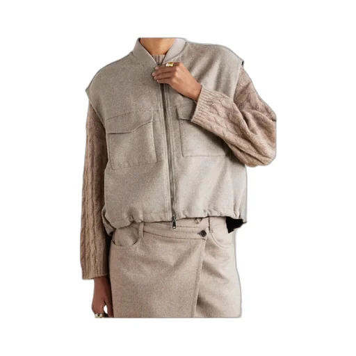 Virgin Wool Double-Cloth Vest