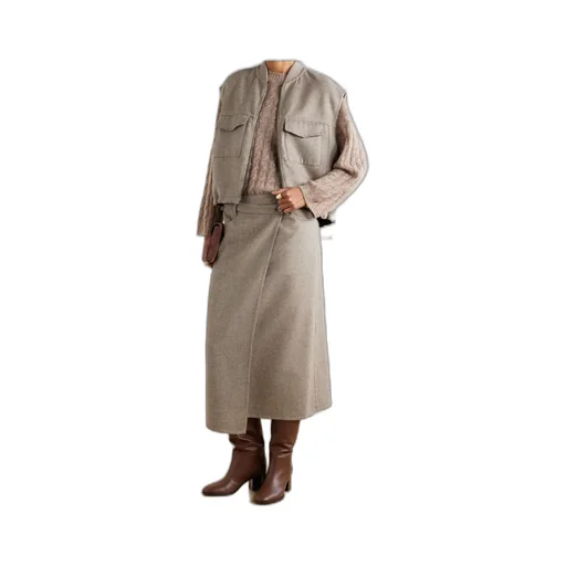 Virgin Wool Double-Cloth Vest