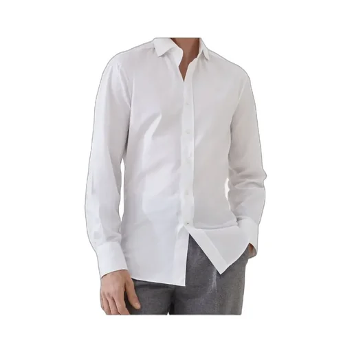 Button-Up Long-Sleeved Twill Shirt