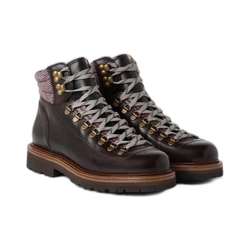 Herringbone Insert Ankle Boots