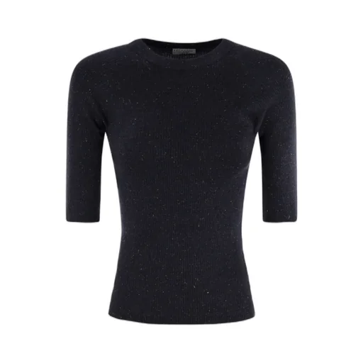 Sparkling Ribbed Cashmere Sweater