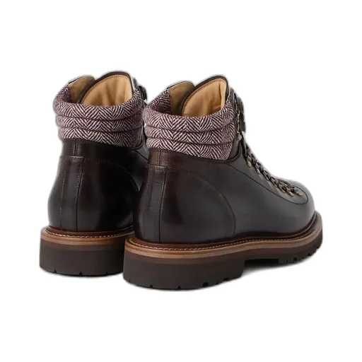 Herringbone Insert Ankle Boots