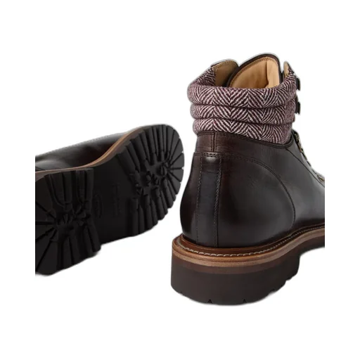 Herringbone Insert Ankle Boots