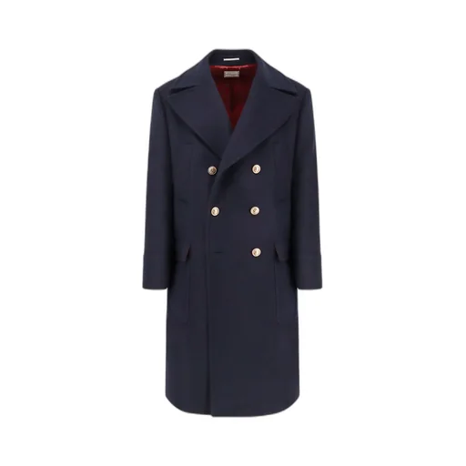Double-Breasted Long-Sleeved Coat