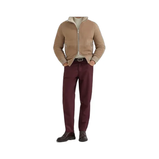 Zip-Up Ribbed Hem Jacket