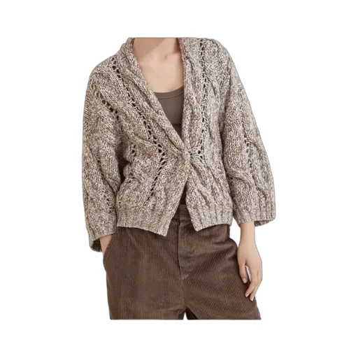 Wide Sleeved Knitted Cardigan