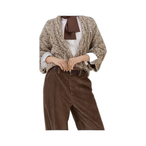 Wide Sleeved Knitted Cardigan