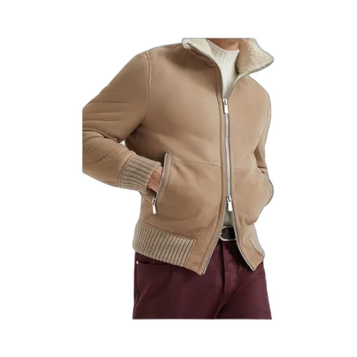 Zip-Up Ribbed Hem Jacket