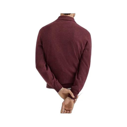 Long Sleeved Knitted Polo Shirt