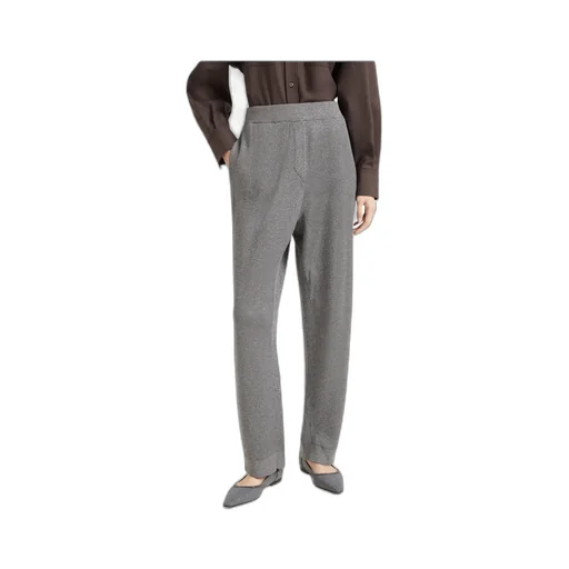 Elasticated Waistband Ribbed Trousers