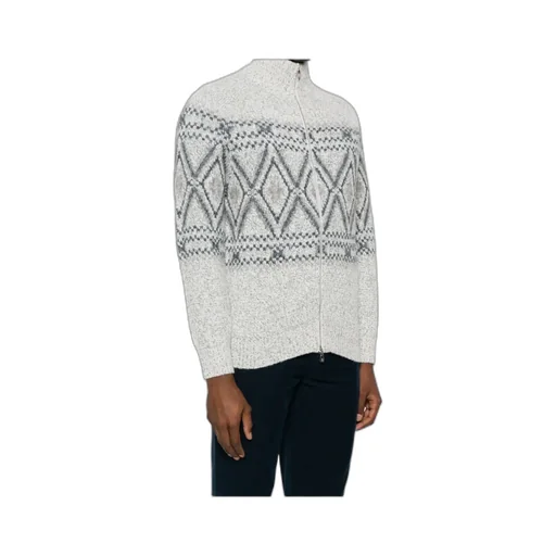 Patterned Intarsia Cardigan