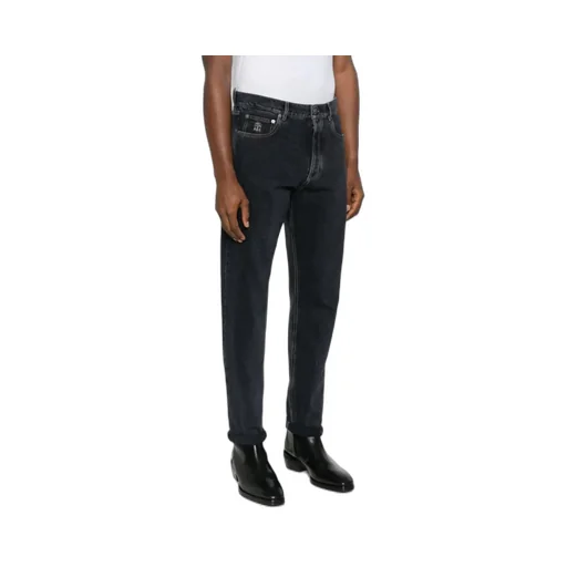 Logo-Embroidered Jeans