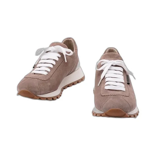 Suede Lace-Up Sneakers