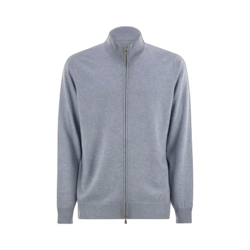 Zippered Turtleneck Cardigan