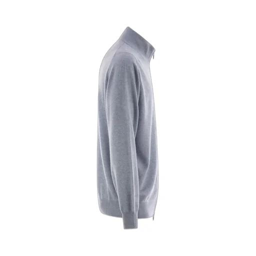 Zippered Turtleneck Cardigan