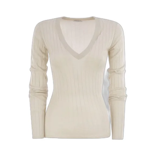 V-Neck Ribbed Jumper