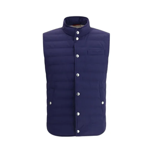 High-Neck Quilted Gilet