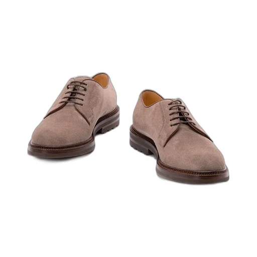 Suede Lace-Up Derby Shoes