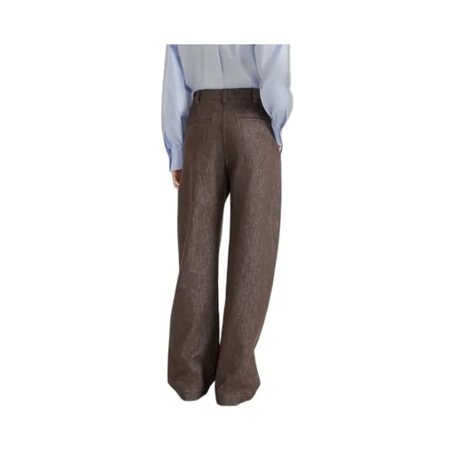 Loose-Fit Curved Trousers