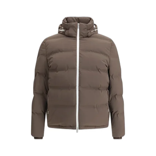 Zipped Hooded Down Jacket