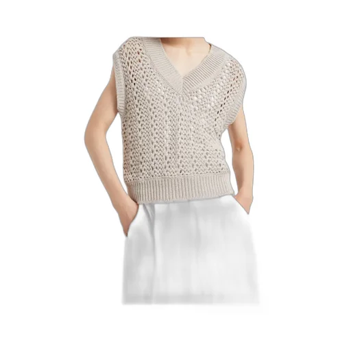 Sleeveless Open-Knit Top