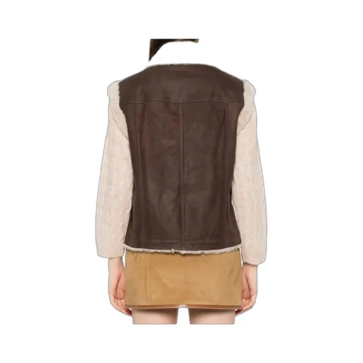 Buttoned Shearling Waistcoat