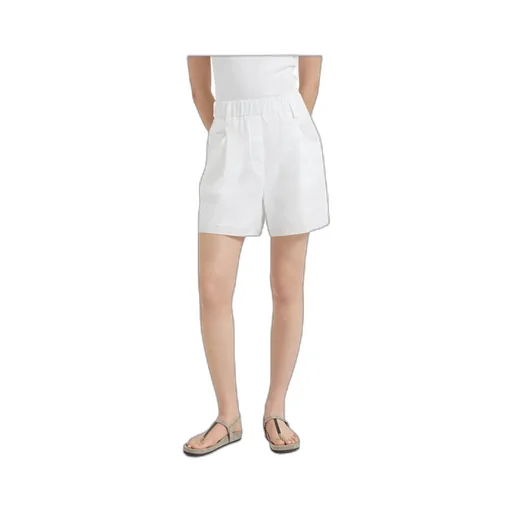 Pressed-Crease Cotton Shorts