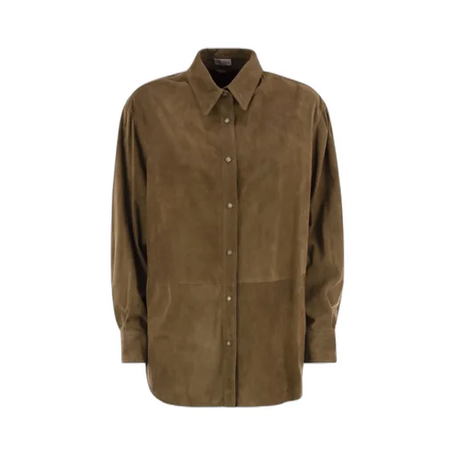 Bead-Embellished Leather Shirt