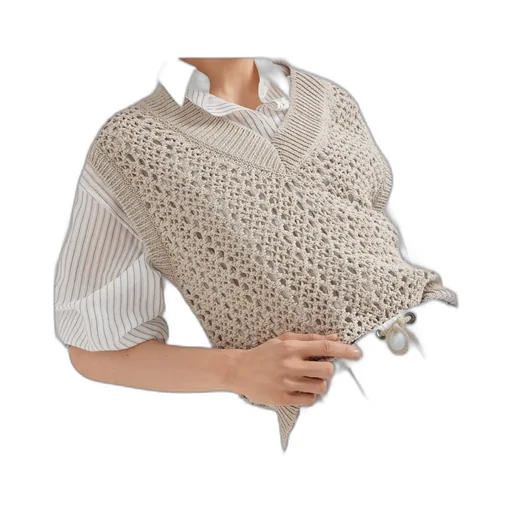 Sleeveless Open-Knit Top