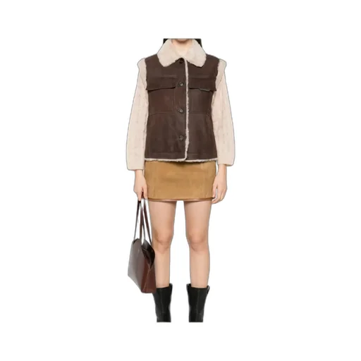 Buttoned Shearling Waistcoat