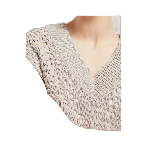 Sleeveless Open-Knit Top