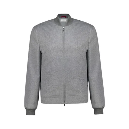 Zip-Up Long-Sleeved Bomber Jacket