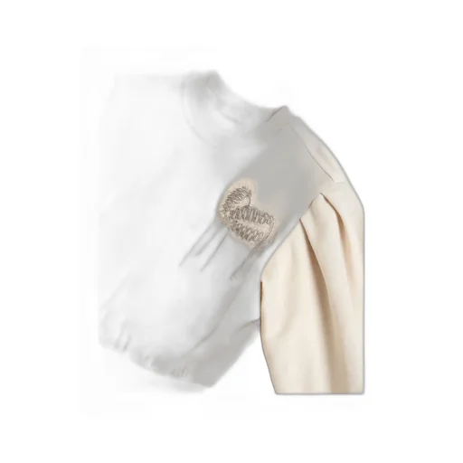 Floral-Appliqué Wool-Blend Dress