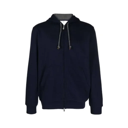 Zip-Up Cotton Hoodie