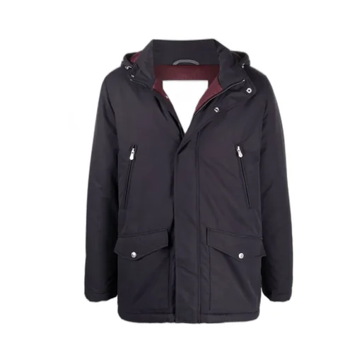 Multi-Pocket Hooded Padded Coat