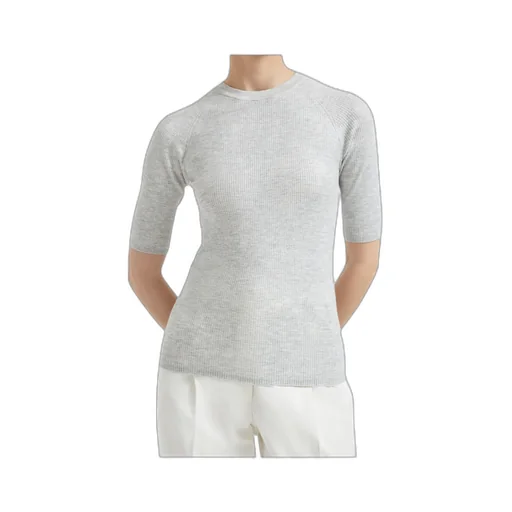 Crew Neck Short Sleeve Sweater