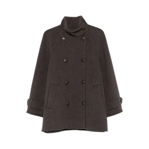 Double-Breasted Buttoned Coat