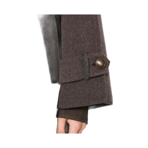 Double-Breasted Buttoned Coat