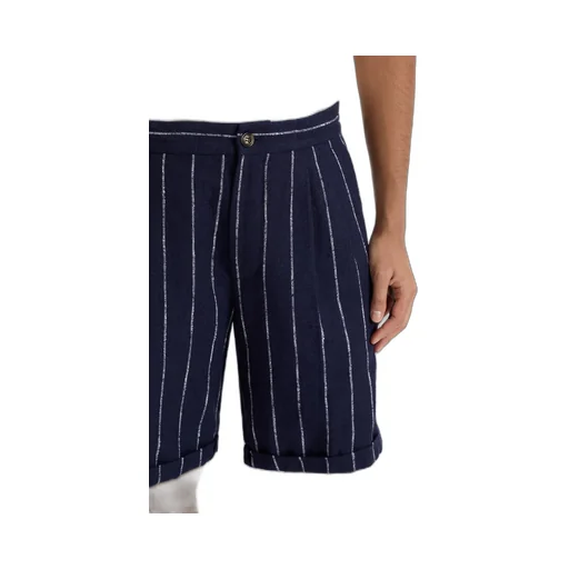 Pinstriped Bermuda Shorts