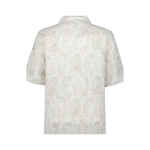 Paisley-Print Linen Shirt
