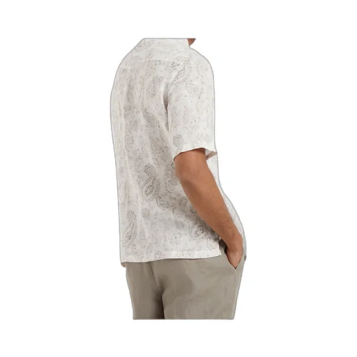 Paisley-Print Linen Shirt