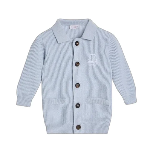 Ribbed Polo-Neck Cardigan
