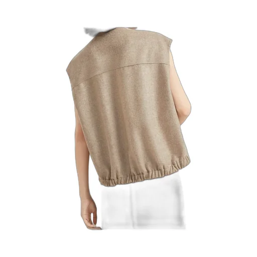 Shiny Zipped Pull Vest